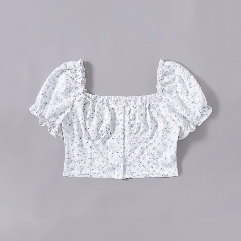 

Ditsy Floral Button Front Blouse, Multicolor
