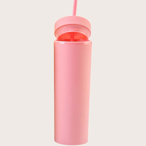 

1pc Double Layer Tumbler, Pink