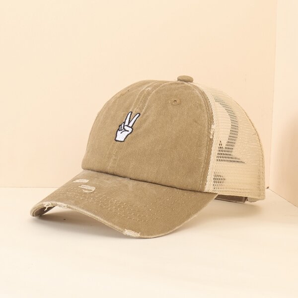 

Gesture Embroidered Baseball Cap, Khaki