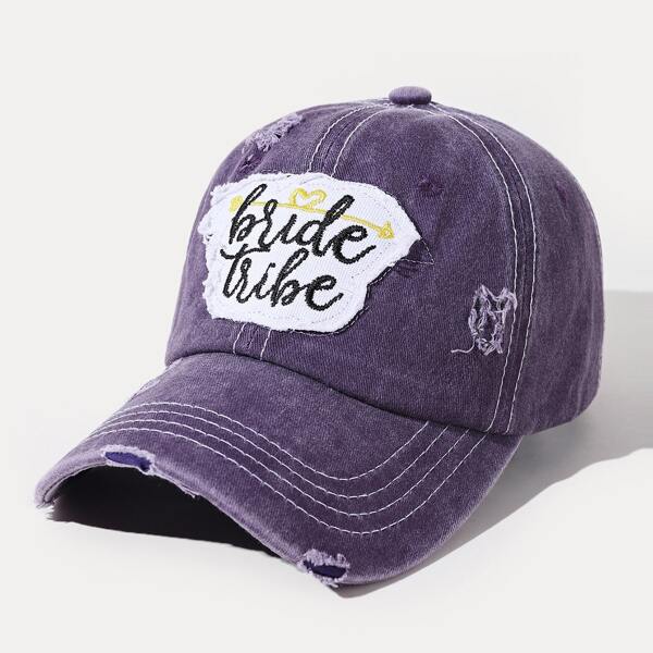 

Distressed Baseball Cap, Purple