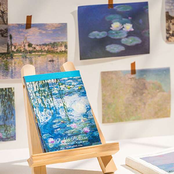 

60pcs Oil Painting Pattern Material Paper, Multicolor