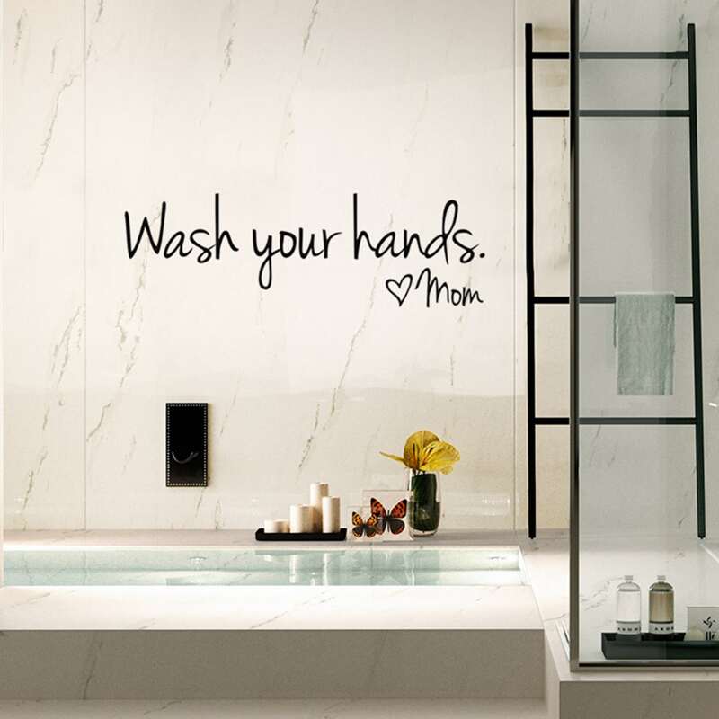 

Slogan Graphic Wall Sticker, Black