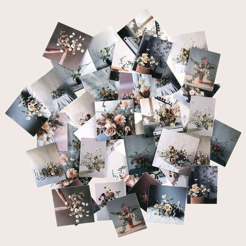 

46pcs Floral Pattern Sticker, Multicolor