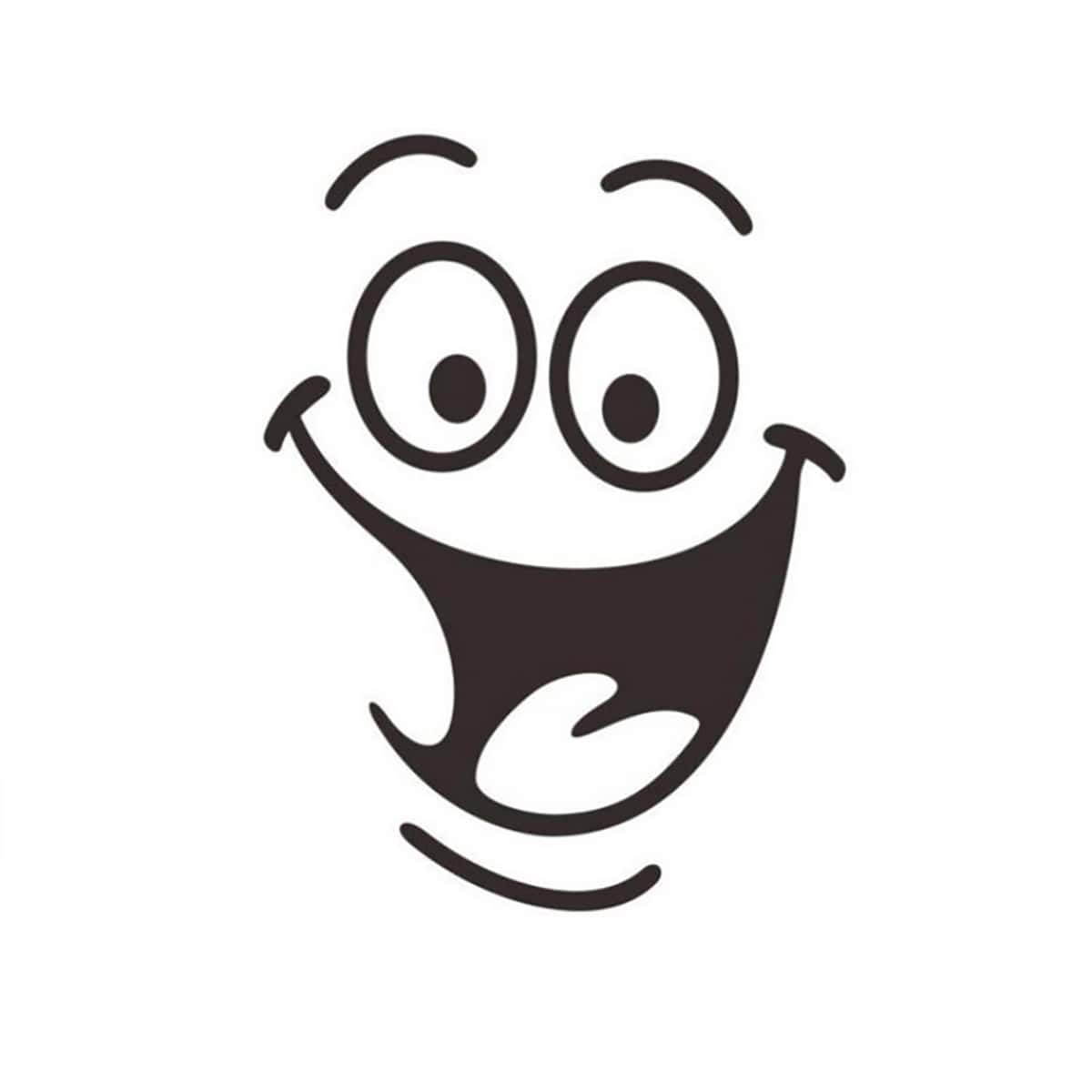 

Expression Graphic Toilet Sticker, Black