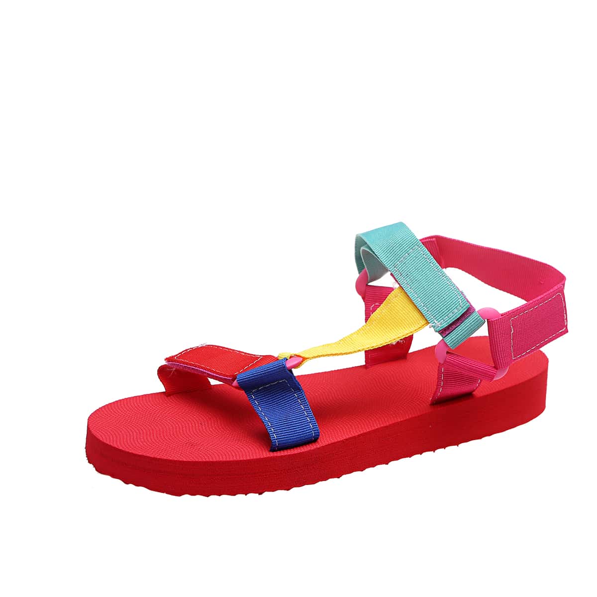 

Colorful Flat Sandals, Multicolor