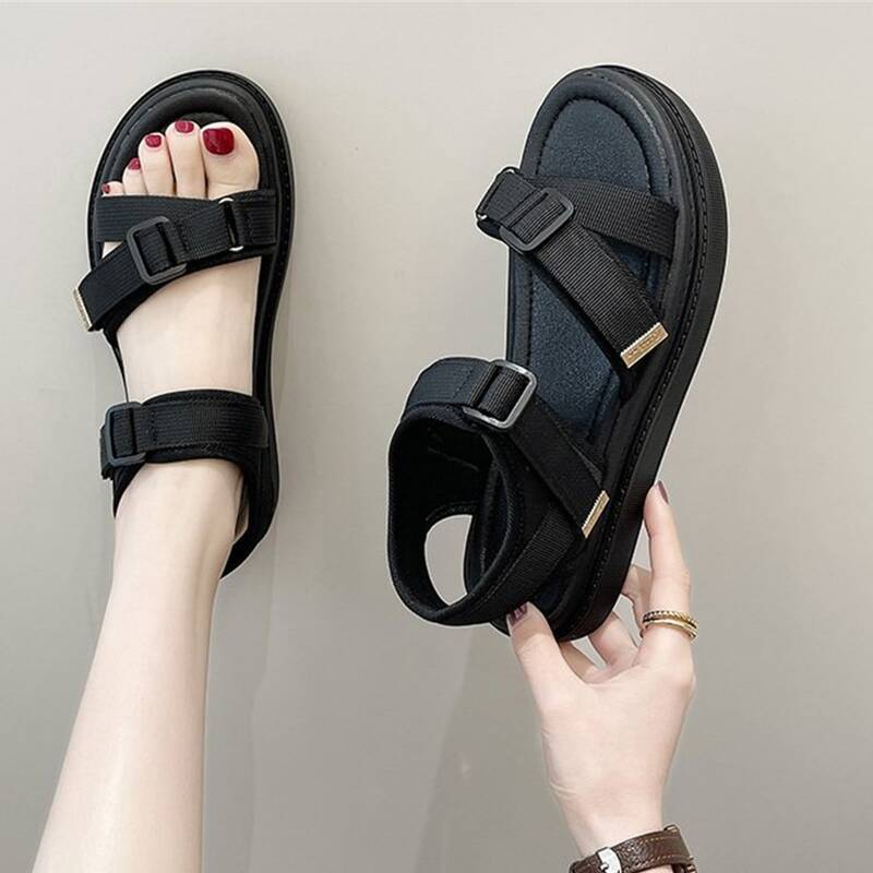 

Minimalist Flat Sandals, Black