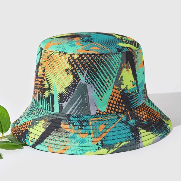 

Heart Print Bucket Hat, Multicolor