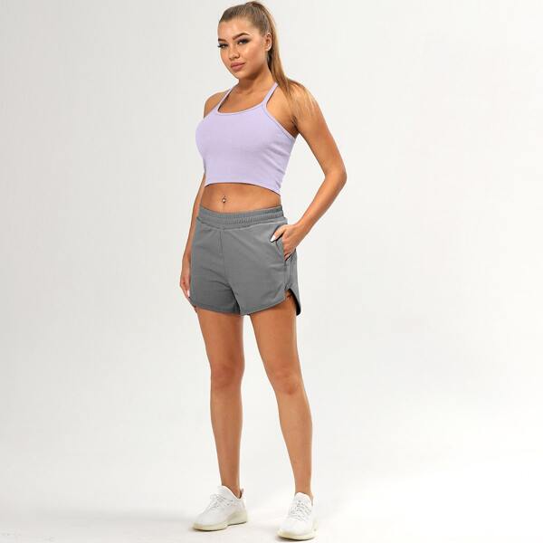 

Pocket Side Sports Shorts, Grey