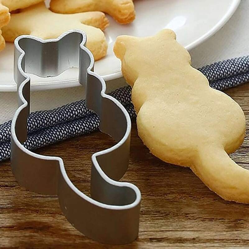 

1pc Cat Shaped Mold, Silver