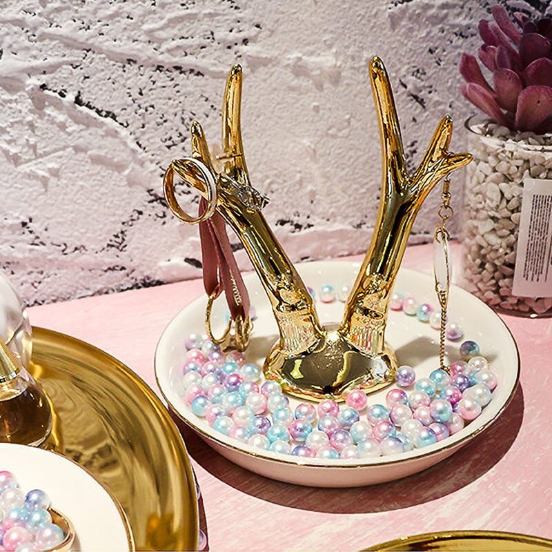 

Deer Design Jewelry Storage Rack, Gold
