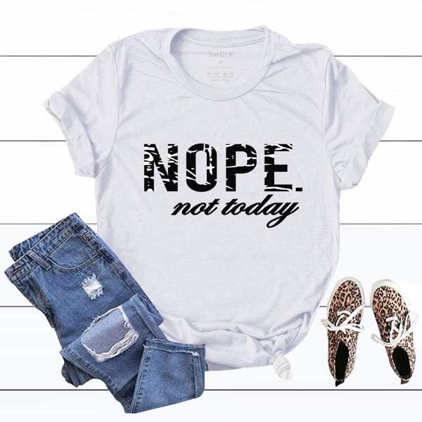 

Letter Graphic Round Neck Tee, White
