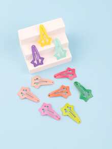 10pcs Toddler Girls Star Design Hair Clip - Multicolor - View 3