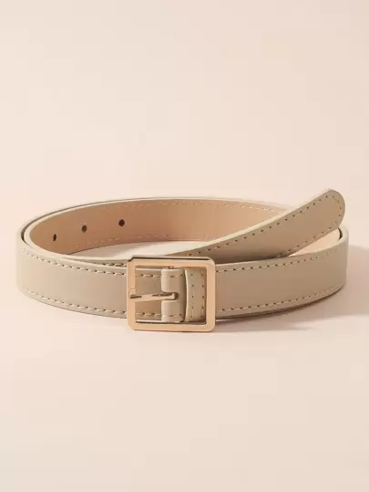 2000s Style Geometric Buckle Belt For Coats And Dresses Fall, Autumn, Halloween