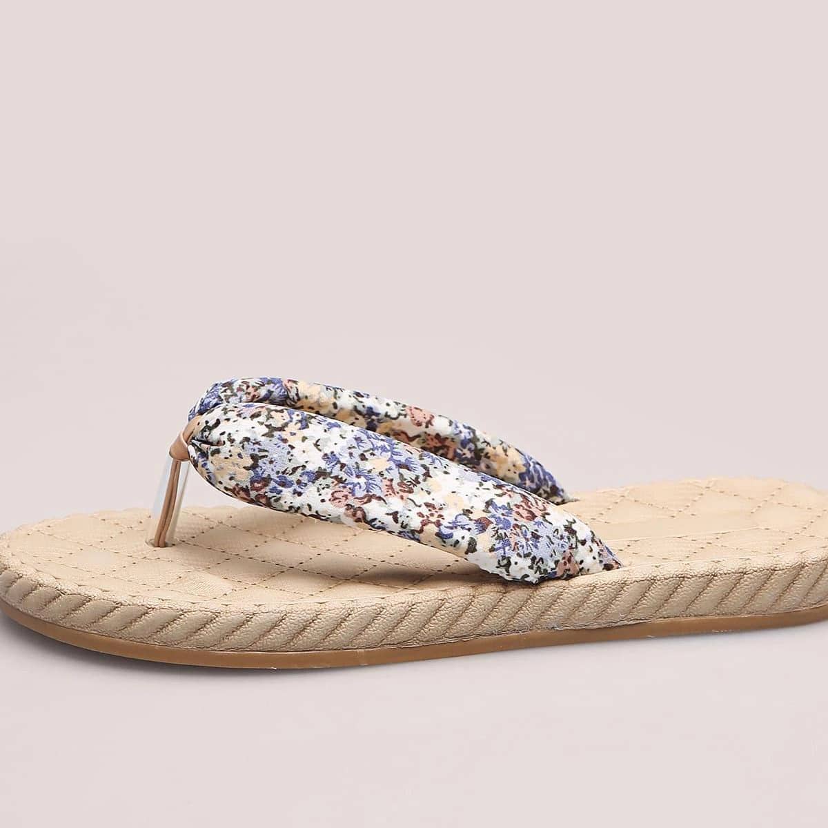 

Ditsy Floral Flip Flops, Blue