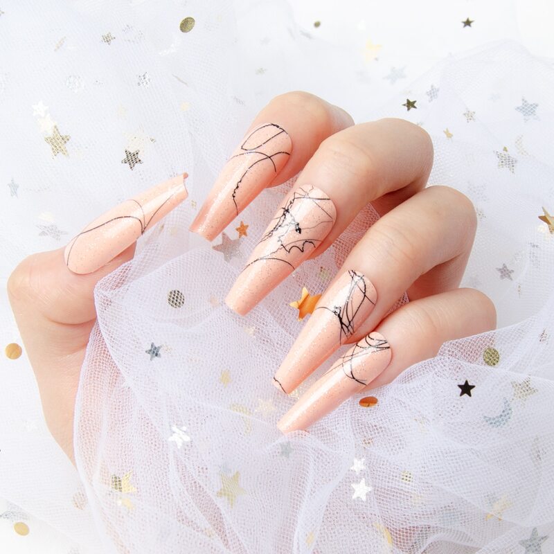 

30pcs Graphic Fake Nail, Multicolor