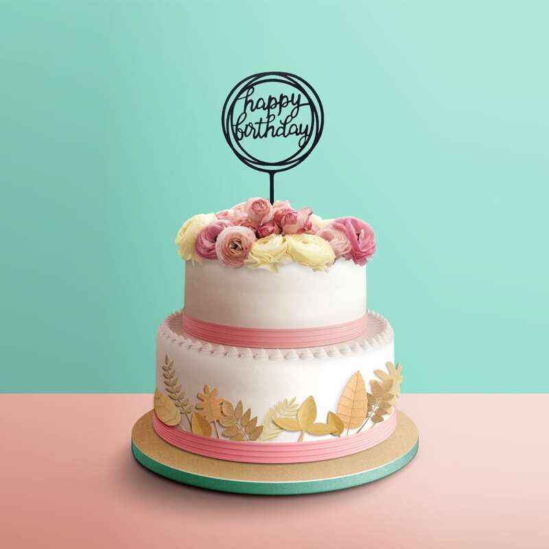 

Letter Design Cake Topper, Black