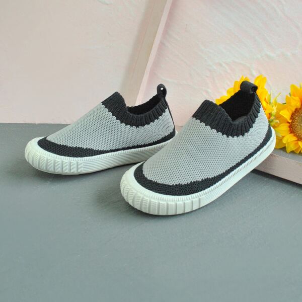 

Toddler Boys Two Tone Knit Sneakers, Grey
