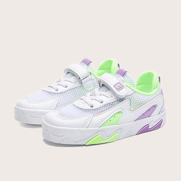 

Girls Color Block Sneakers, White