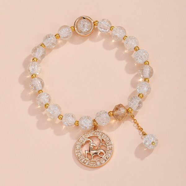 

Constellation Pendant Beaded Bracelet, White