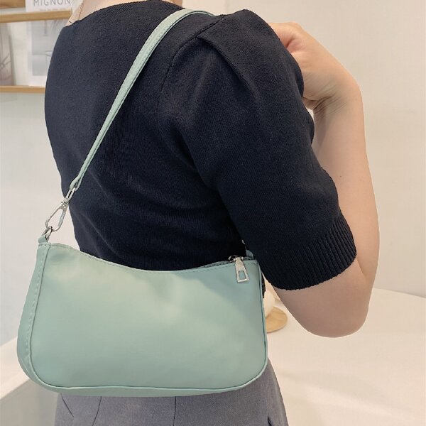 

Minimalist Baguette Bag, Mint green