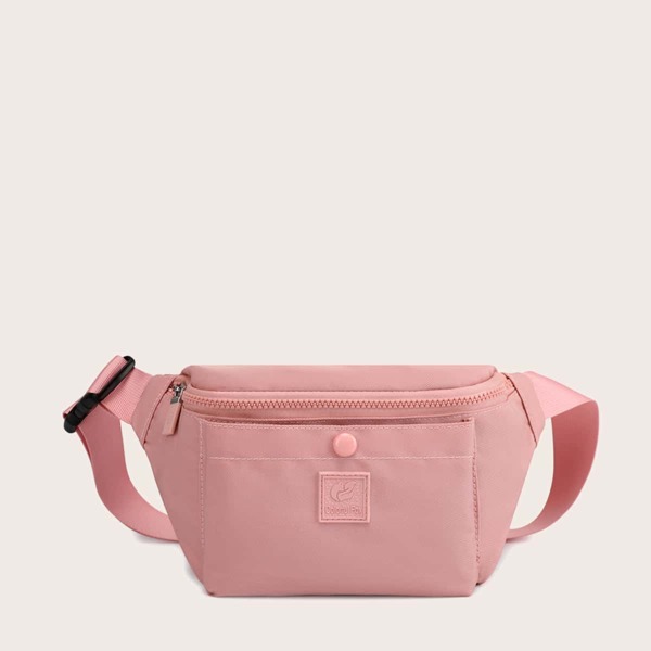 

Pocket Front Fanny Pack, Pink