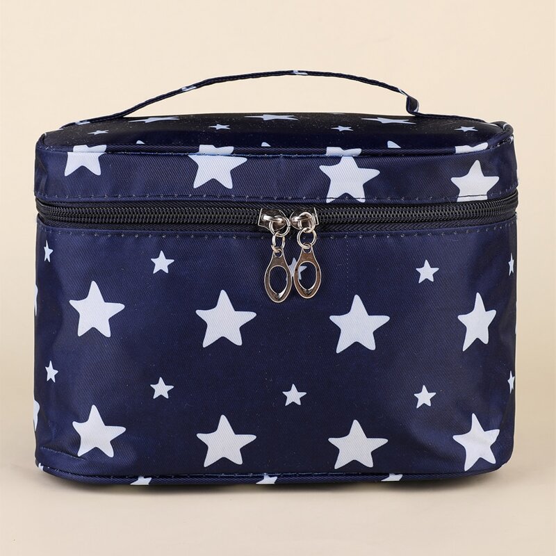 

Star Pattern Makeup Bag, Navy blue