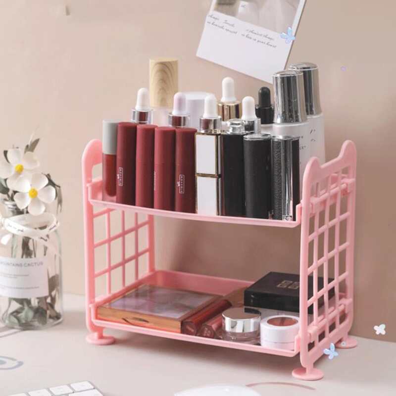 

1pc Cosmetic Storage Rack, Pink