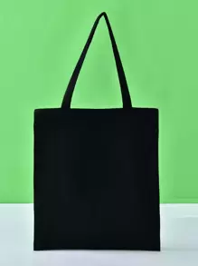 Minimalist Figure Graphic Shopper Bag - Black - View 3