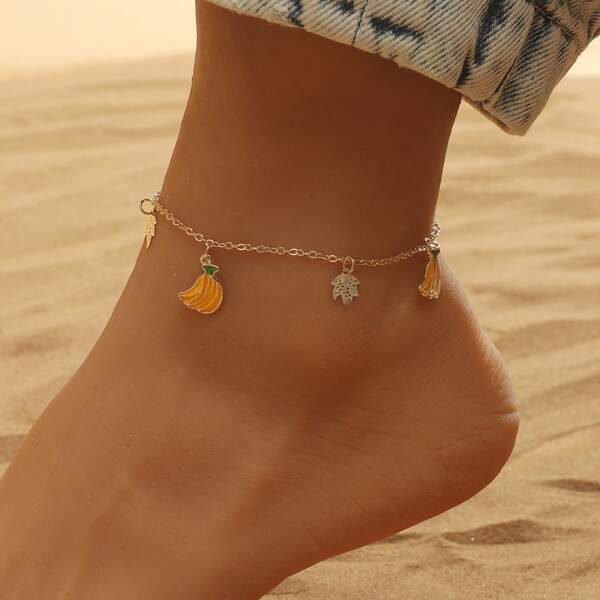 

Banana Charm Anklet, Yellow