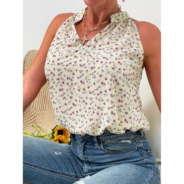 

Ditsy Floral Halter Top, Multicolor