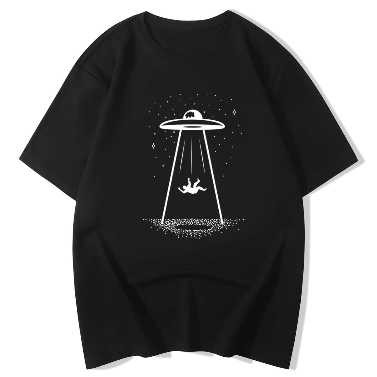 

Men Cartoon Graphic Short Sleeve Tee, Black
