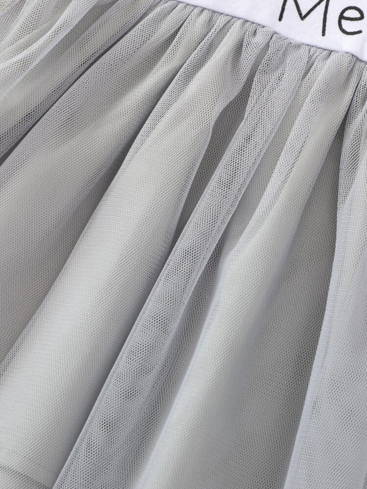 Vestidos bebé Malla en contraste Dibujos animados Dulce - Multicolor - Añade 5