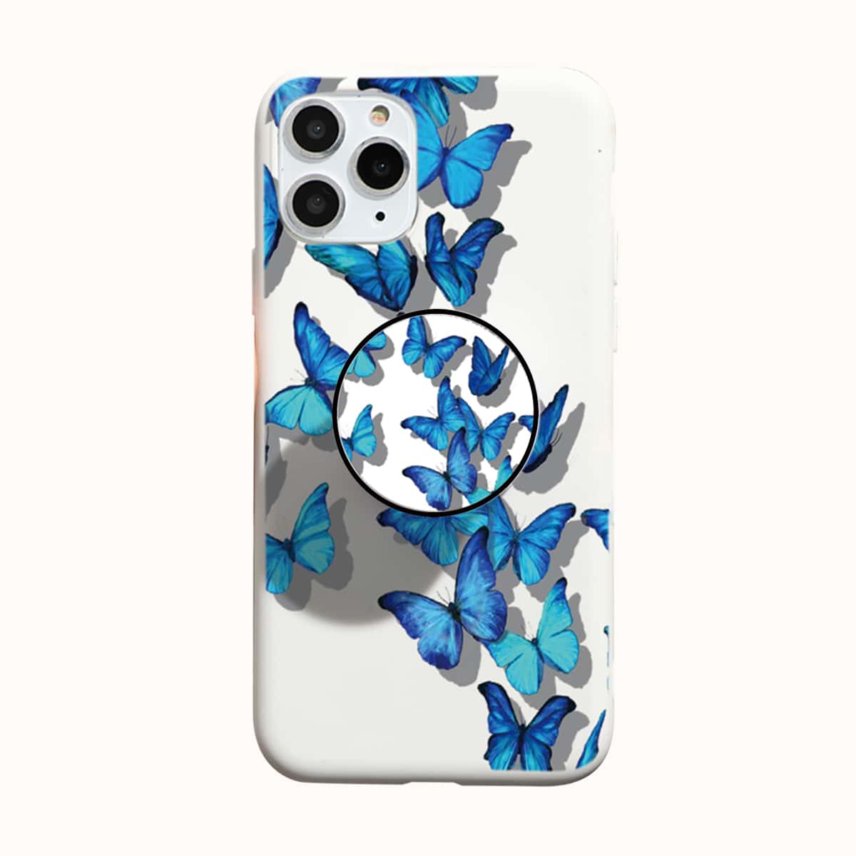 

Butterfly Pattern Phone Case With Phone Holder, Multicolor