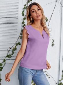 SHEIN Clasi 西裝領貝殼邊上衣 - 紫丁香色 - 查看 5