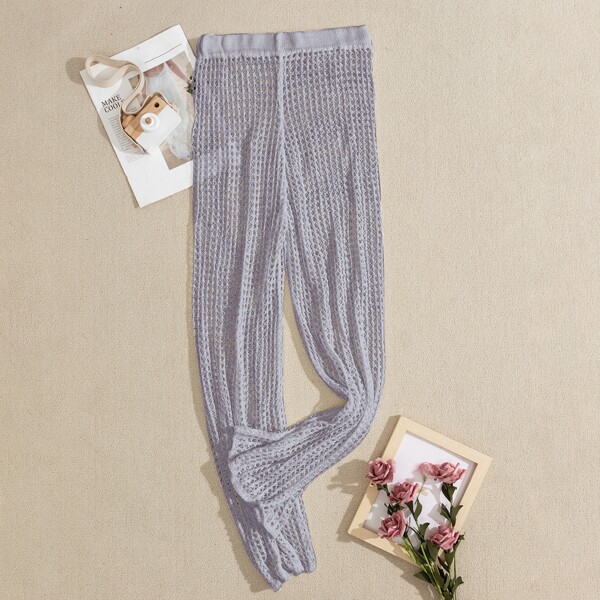 

Knit Cover Up Pants, Light grey