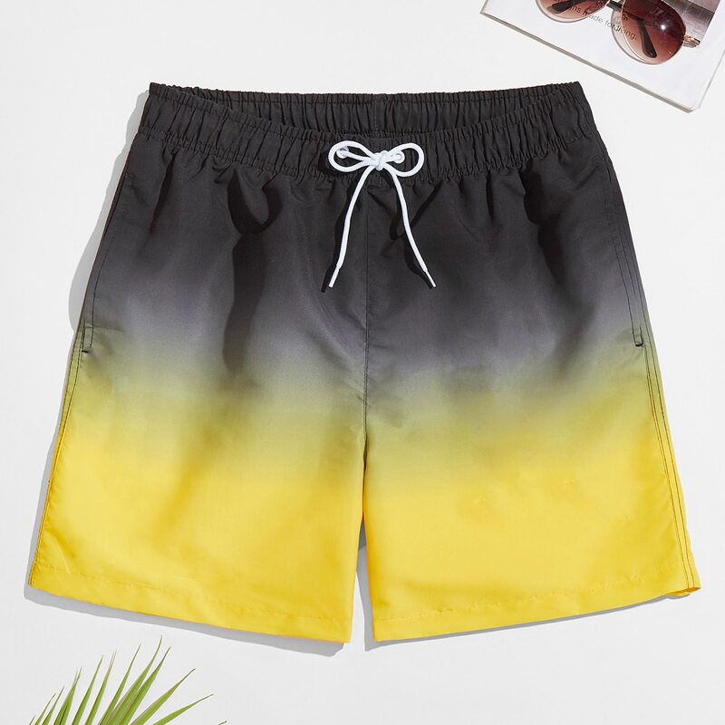 

Guys Ombre Drawstring Swim Trunks, Multicolor