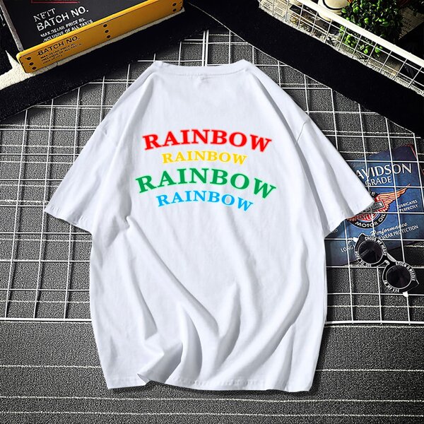 

Men Letter Graphic Round Neck Tee, White