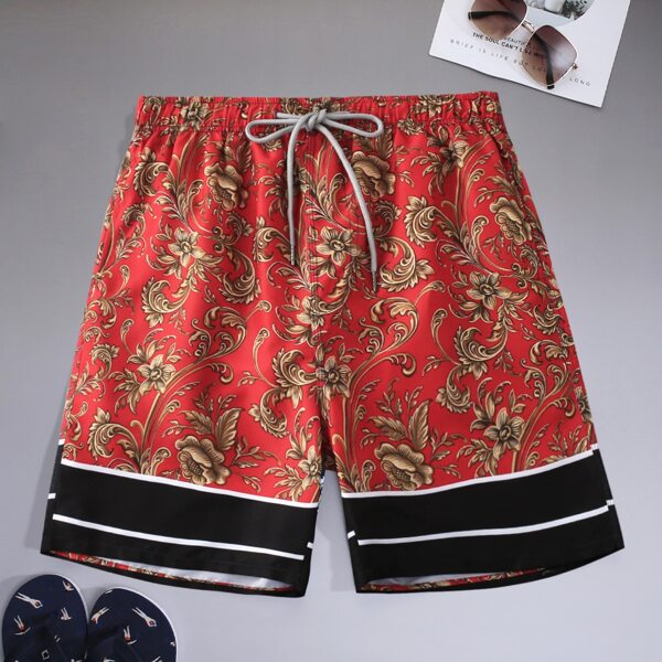

Men Baroque Print Swim Trunks, Red