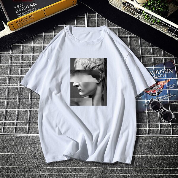 

Men Sculpture Print Tee, White