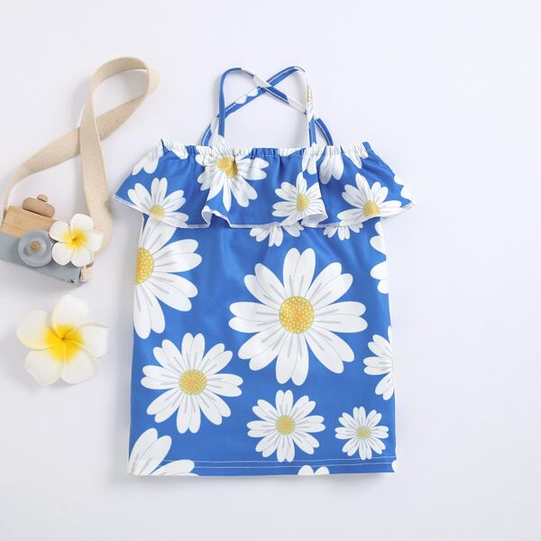 

Baby Girl Daisy Floral Criss Cross Ruffle Dress, Multicolor