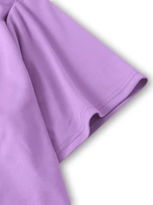 Manfinity Men Slogan Graphic Short Sleeve Tee - Lilac Purple - View 3