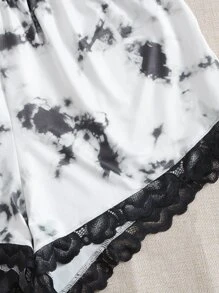 Seusyu 蕾絲吊帶短上衣上衣和短褲 - 彩色 - 查看 6