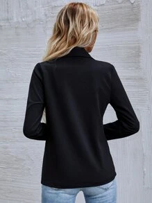 SHEIN Unity 翻領雙口袋西裝外套