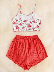 Bộ mặc nhà Nơ Bướm Rau quả Dễ thương - Nhiều màu - Xem 2