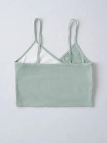 SHEIN Unity Two Tone Crossover Front Cami Top - Mint Green - View 2