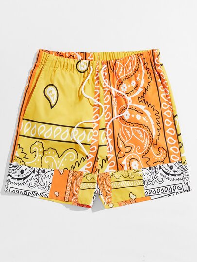 shein mens drawstring shorts