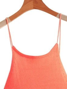 SHEIN EZwear 十字交叉繫帶針織吊帶上衣 - 西瓜粉 - 查看 3