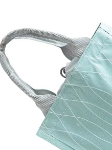 Graphic Print Lunch Bag - Green - View 3