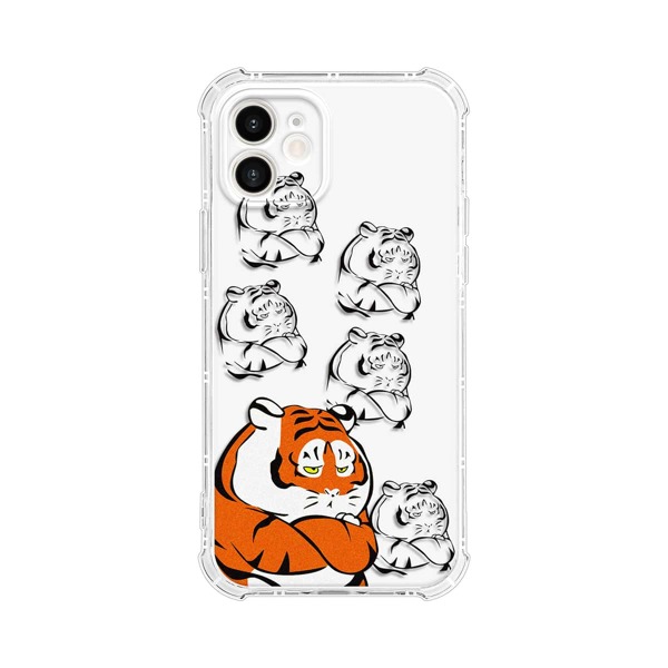 

Cute Tiger Painted Clear Phone Case