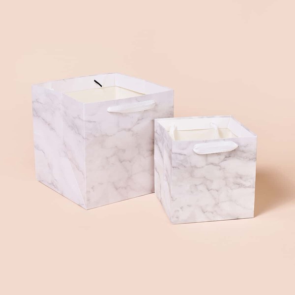 

2pcs Marble Pattern Gift Bag, Multicolor